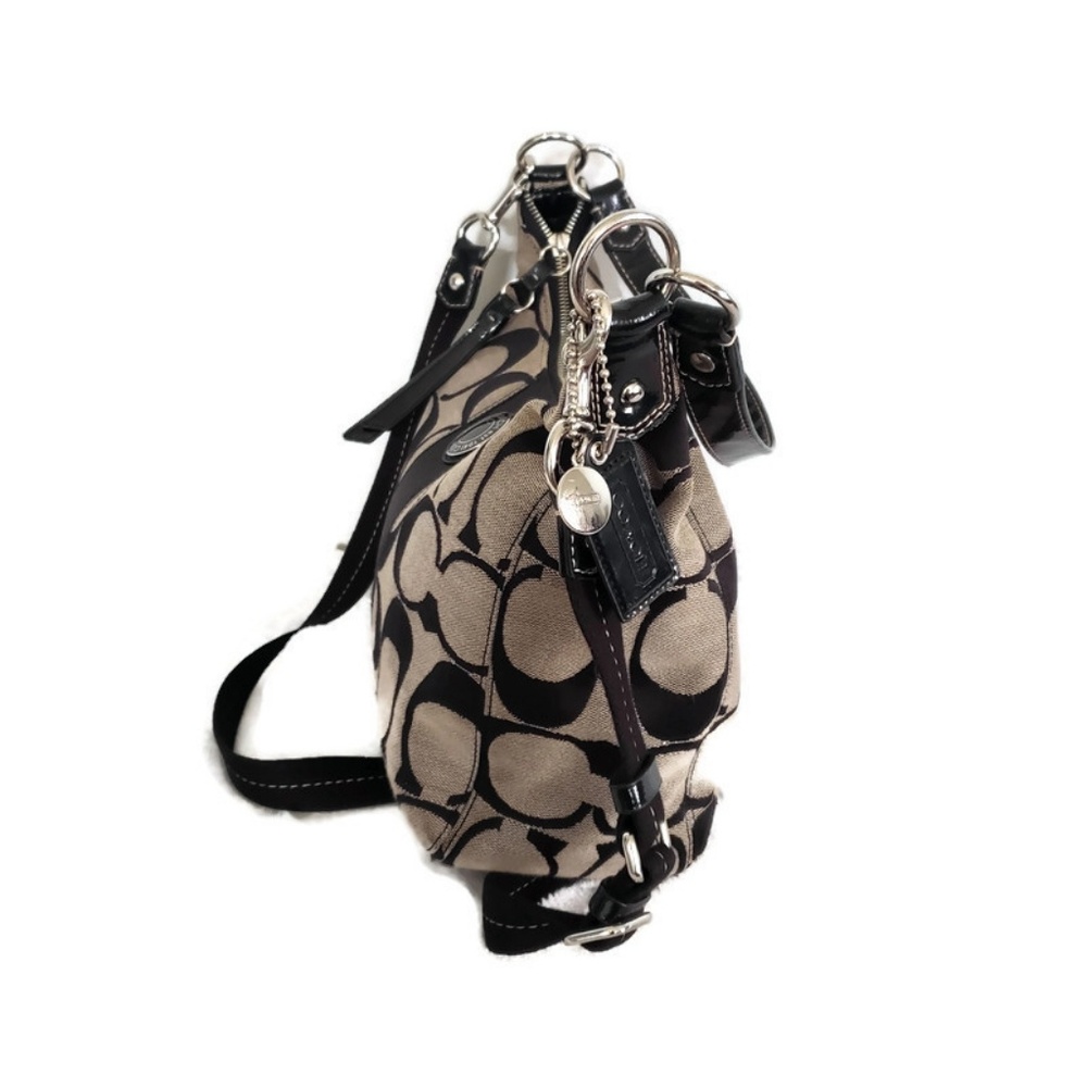 Coach signature Stripe Convertible Hobo black/grey - Picture 4 of 6